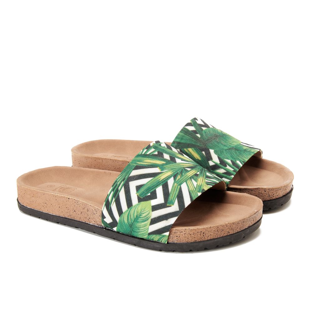 Tropical green Slippers