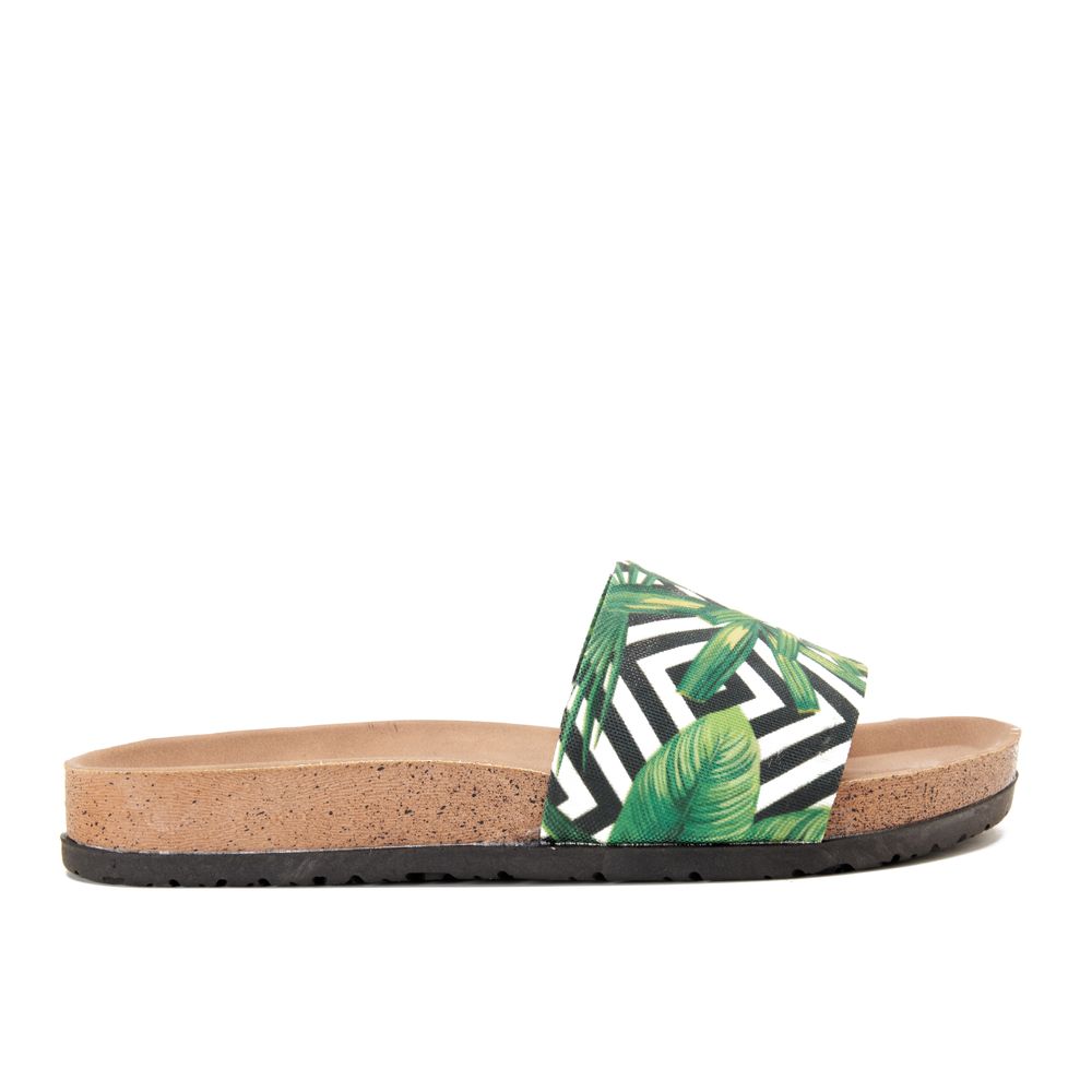 Tropical green Slippers