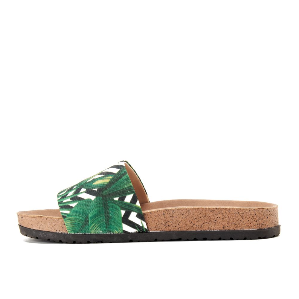 Tropical green Slippers