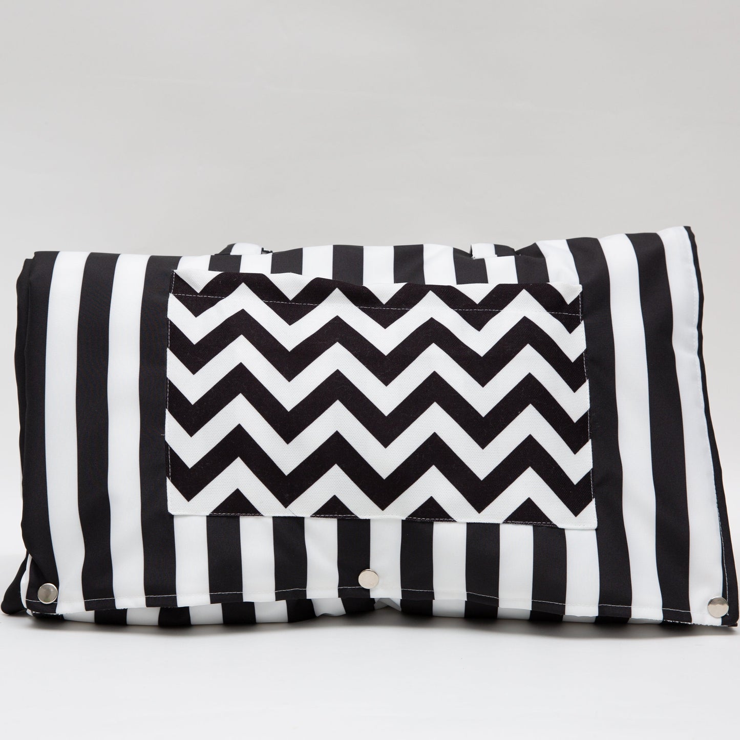 Black Strips pillow bag
