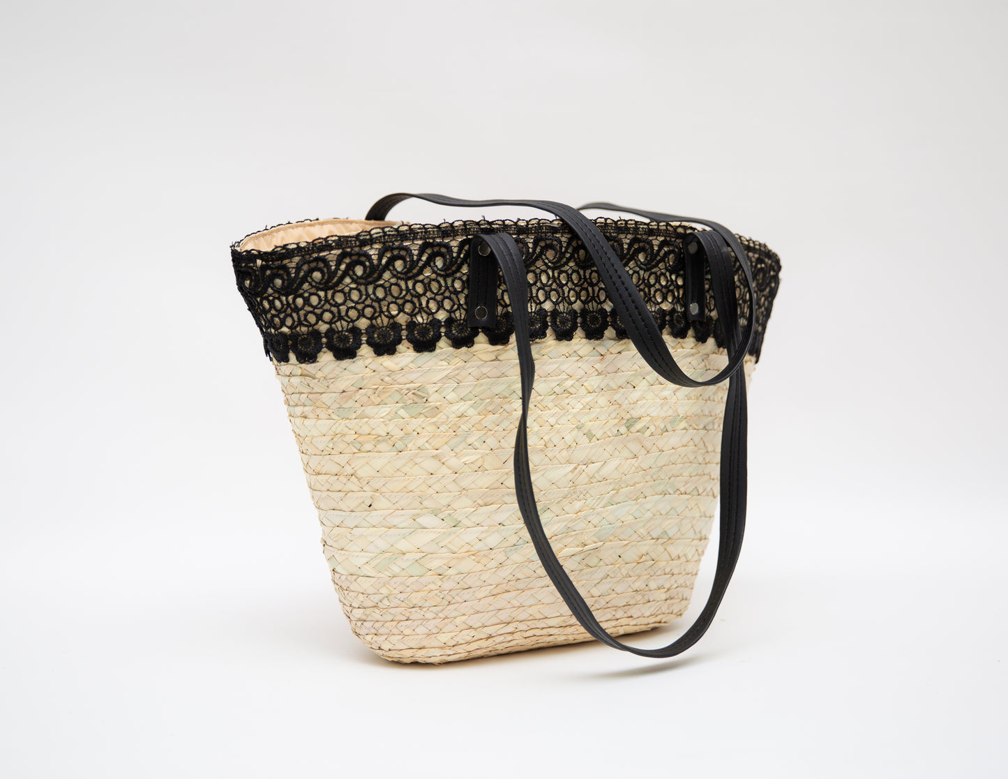 Flower Black lace Khoos beach bag