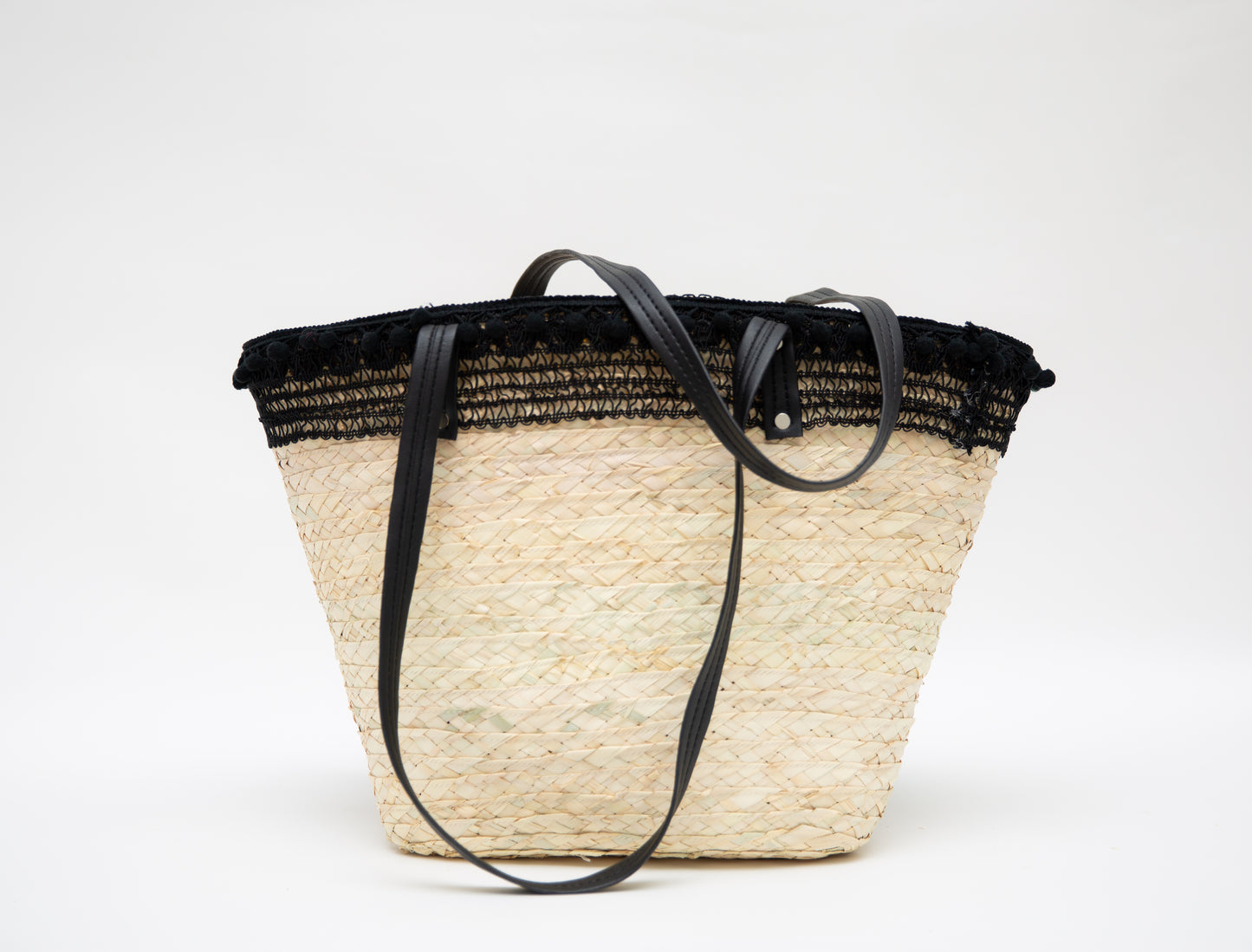Black net lace Khoos beach bag