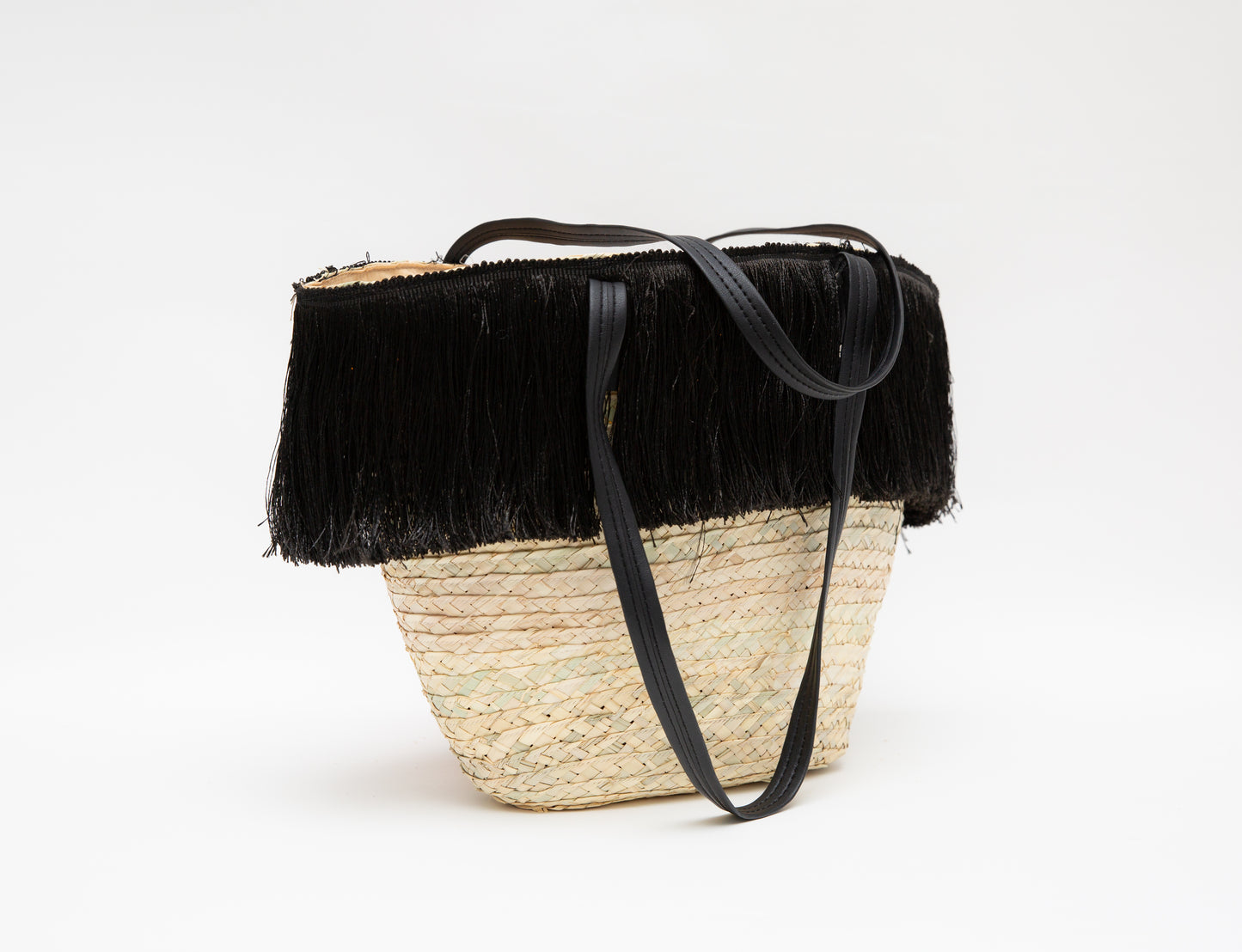 Black tassels Khoos beach bag