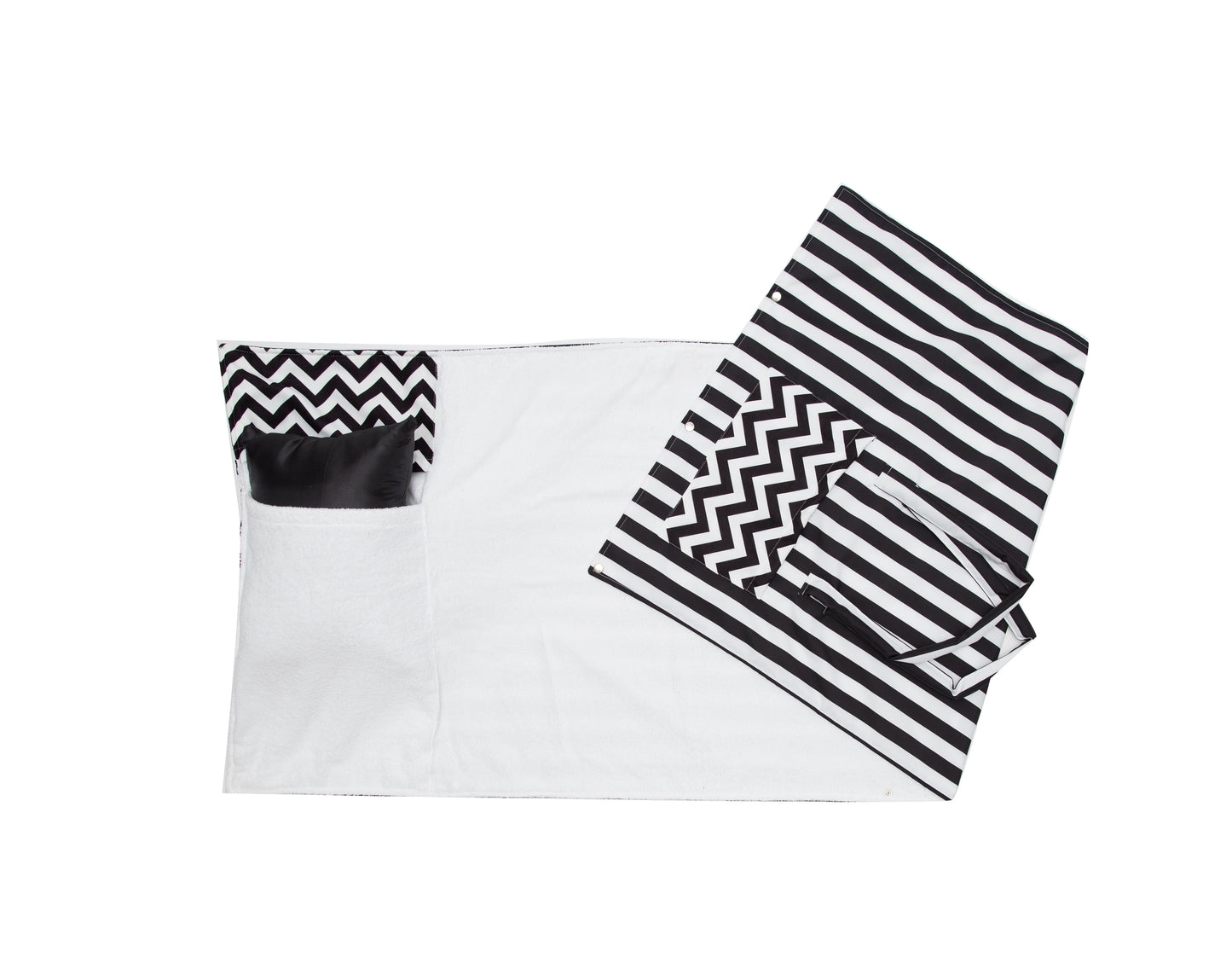 Black Strips pillow bag