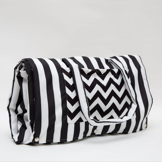 Black Strips pillow bag