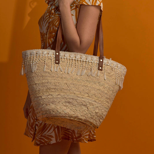White eyed lace Khoos beach bag